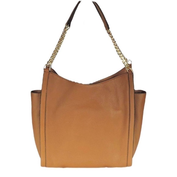 MICHAEL KORS, PEBBLED LEATHER, NEWBURY ACORN, SHOULDER TOTE BAG. 11”W X 12”H - Picture 4 of 10